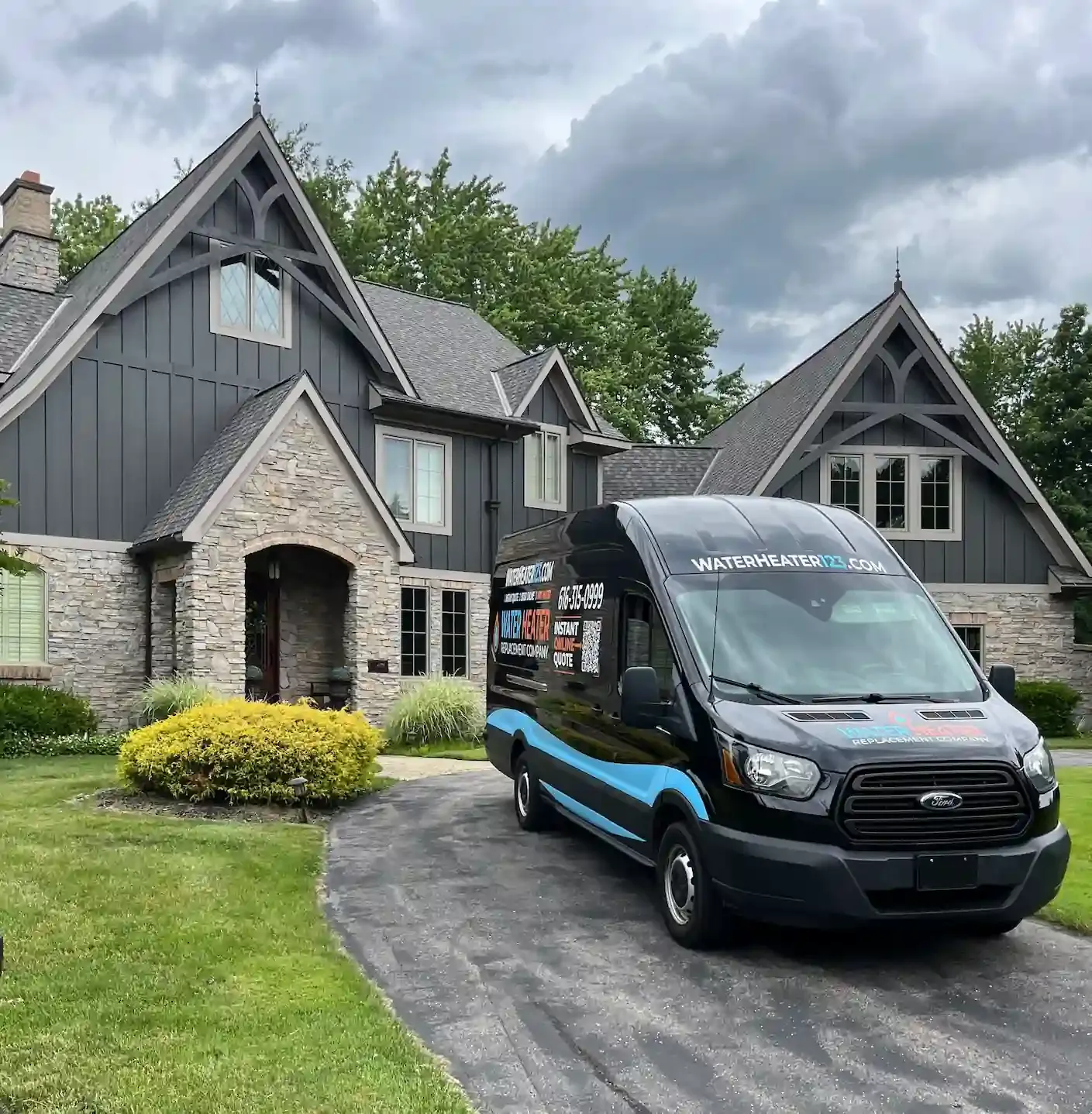 Water Heater Replacement Company service van stocked for same-day water heater installation
